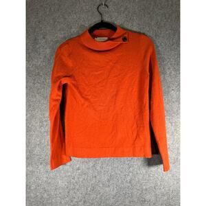 Hobbs London Sweater Women XS Orange Long Sleeve Cashmere Wool Blend‎ Old Money